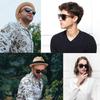 Nepolarizované Vintage Pánske Imitácia Bambusu Slnečné Okuliare Drevené Okuliare Módne Pánske Štvorcový Plastový Rám Jazda Anti-Glare Okuliare Tienidlá