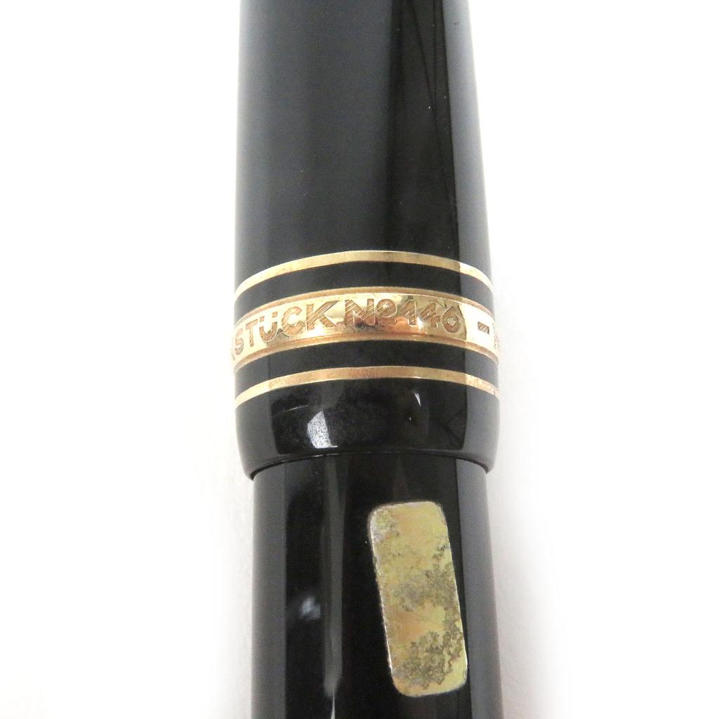 Great MONTBLANC fountain pen Meisterstck 146 Cap type Black gold 14K mens Used