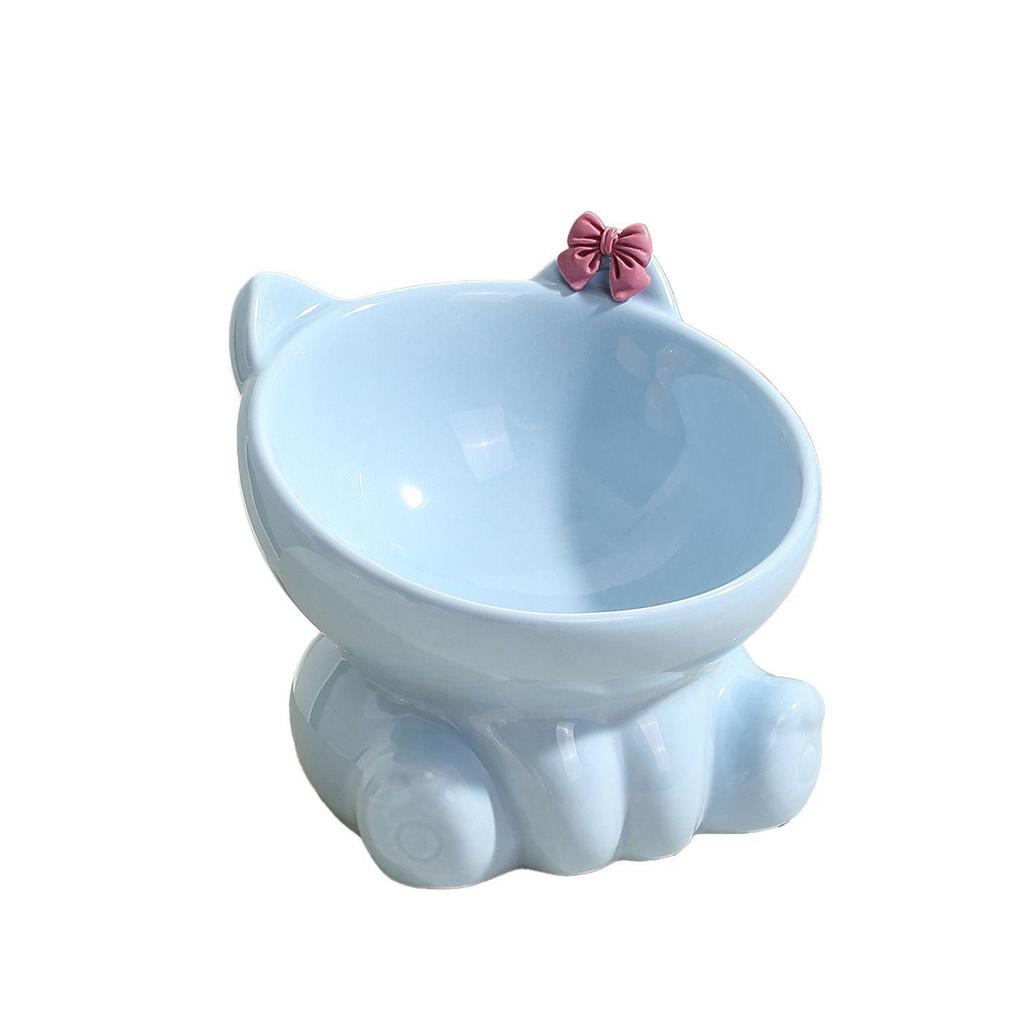 Ceramic Cat Food Bowl - Cute Pet Feeding Dish