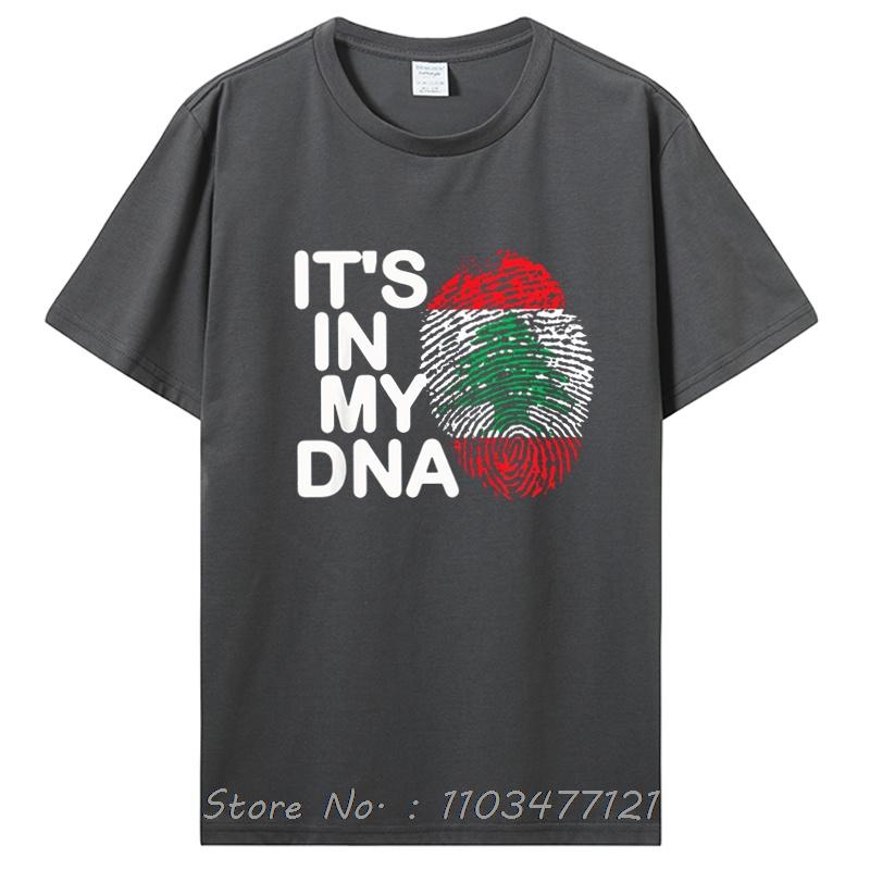 Funny It's In My DNA Lebanon Flag Lebanese T Shirts Graphic Cotton Streetwear Short Sleeve Birthday Gifts Summer Style T-shirt