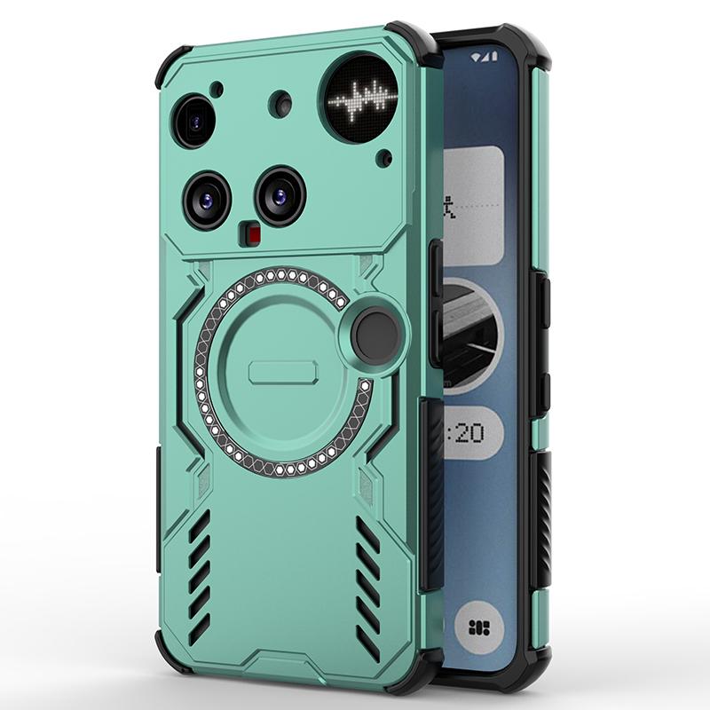 KEYSION Custodia Dissipazione Calore Forata per Nothing Phone 3 Silicone+PC Raffreddamento Magnetico Antiurto Copertura per Telefono per Nothing Phone 3