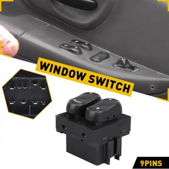 Window Switch 1999-2002 For Ford 1999 F-150 F-250 Front Driver Side 2 Button EKK