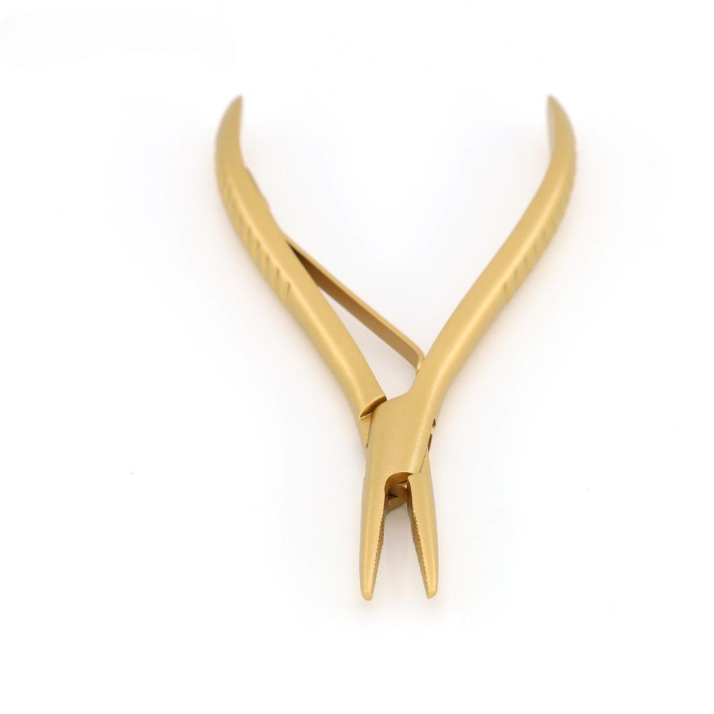 1Pcs Weft Application Pliers Flat Shape with Teeth Professional Hair Extension Beads Dreadlock Pliers Tools
