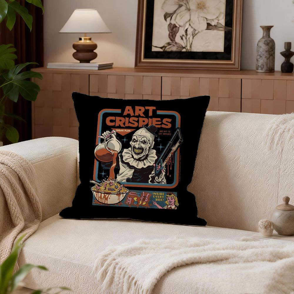 Horror Terrifier Cushion Cover Cushion Cover Set 4Pcs 50x50 45x45 40x40 Pillowcase Decorative Sofa Home Decor