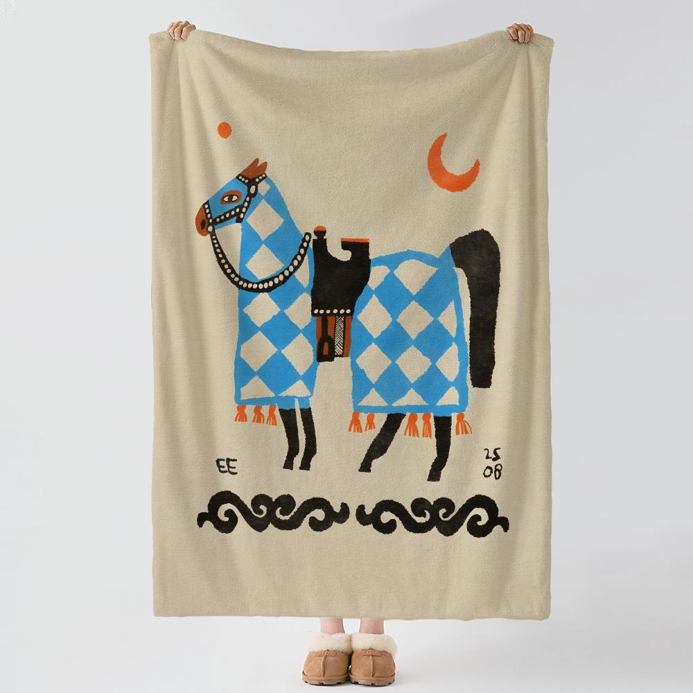 character n-niko niko niko-O Throw Thick Comfort Flannel Quilt, Multi-scene Use Indoor Outdoor Daily Nap