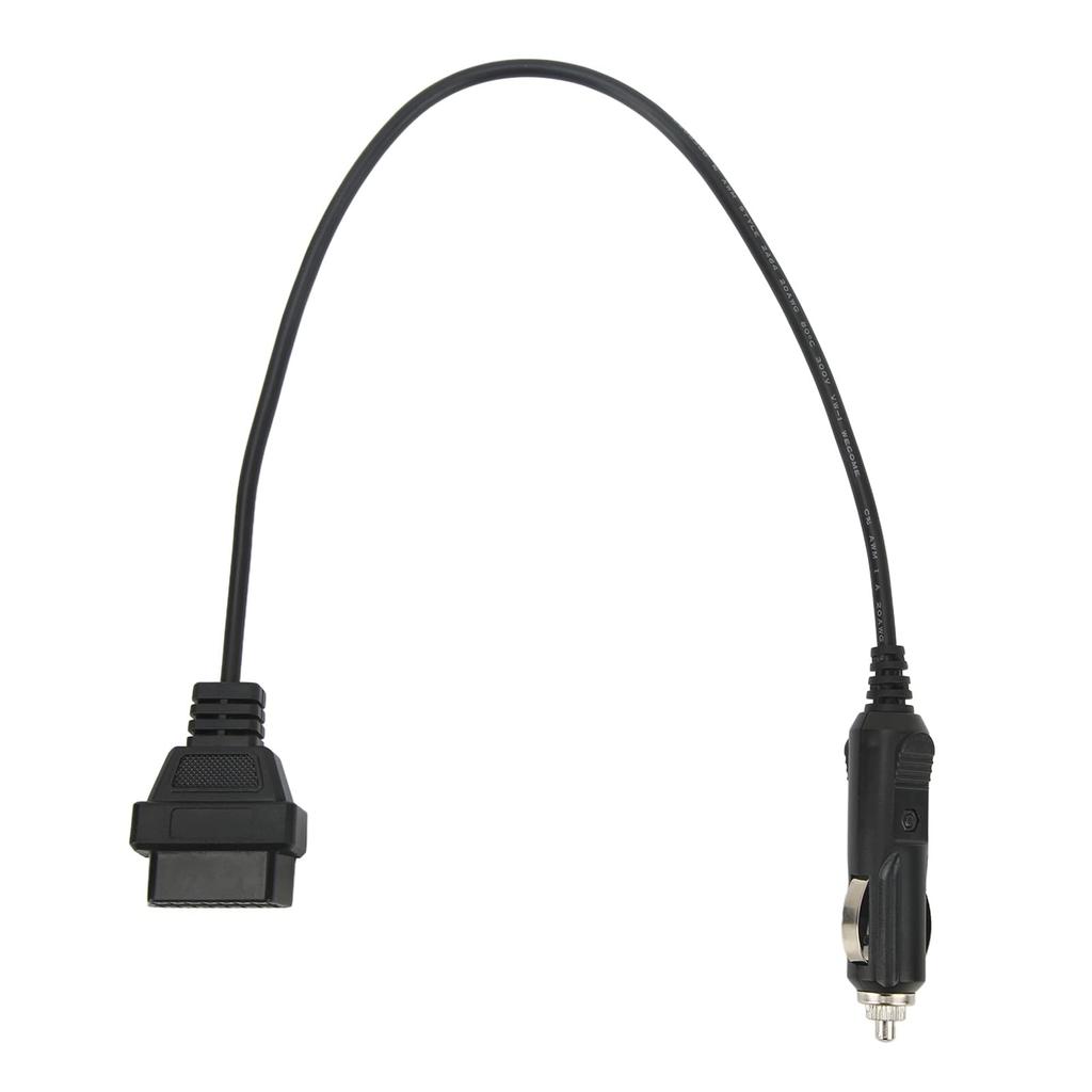 OBD2 Female To Cigarette Lighter Cable Emergency Power Memory Saver Diagnostic Adapter Cable Compatible with 16 Pin Socket