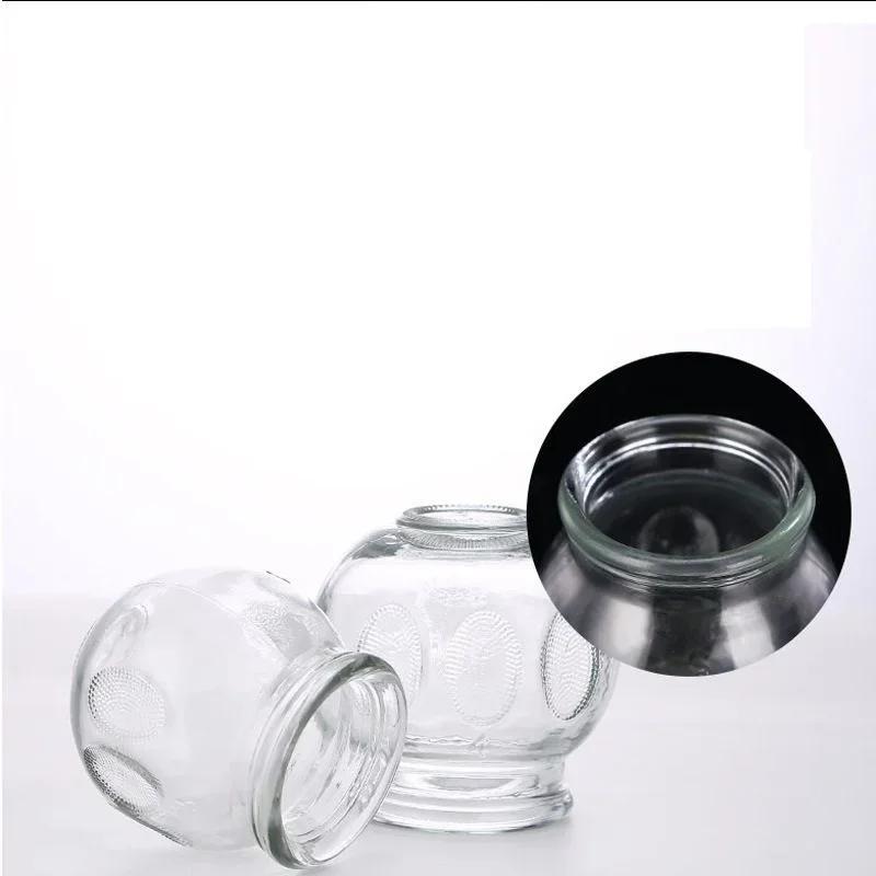 6/12pcs Thickened Glass Chinese Vacuum Cupping Set Acupuncture Massage Cup Therapy Explosion-proof Glass Cupping Gift Set
