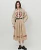 Eoboneoseu Ornament Print Midi Skirt [Beige]