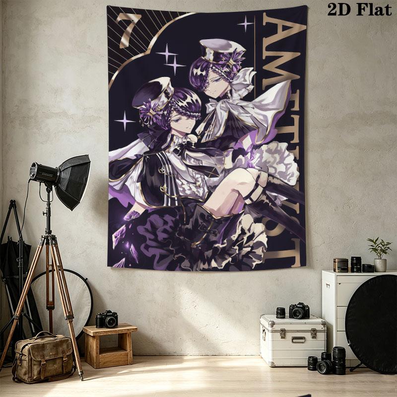 Land Lustrous Wall Tapestry Aesthetic Wall Hanging Printed Fabric Blanket Decorative Tapestries For Bedroom Living Room Home Decor