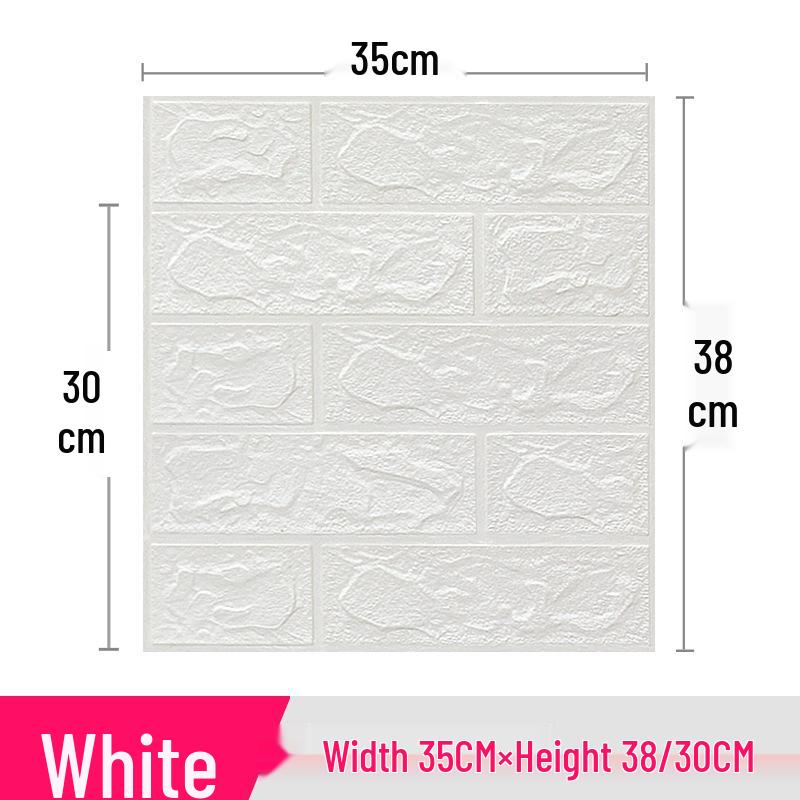 3D Anti-Collision Self-Adhesive Wall Sticker, 35x38cm – Waterproof, Moisture-Proof, and Soft Decorative Wallpaper