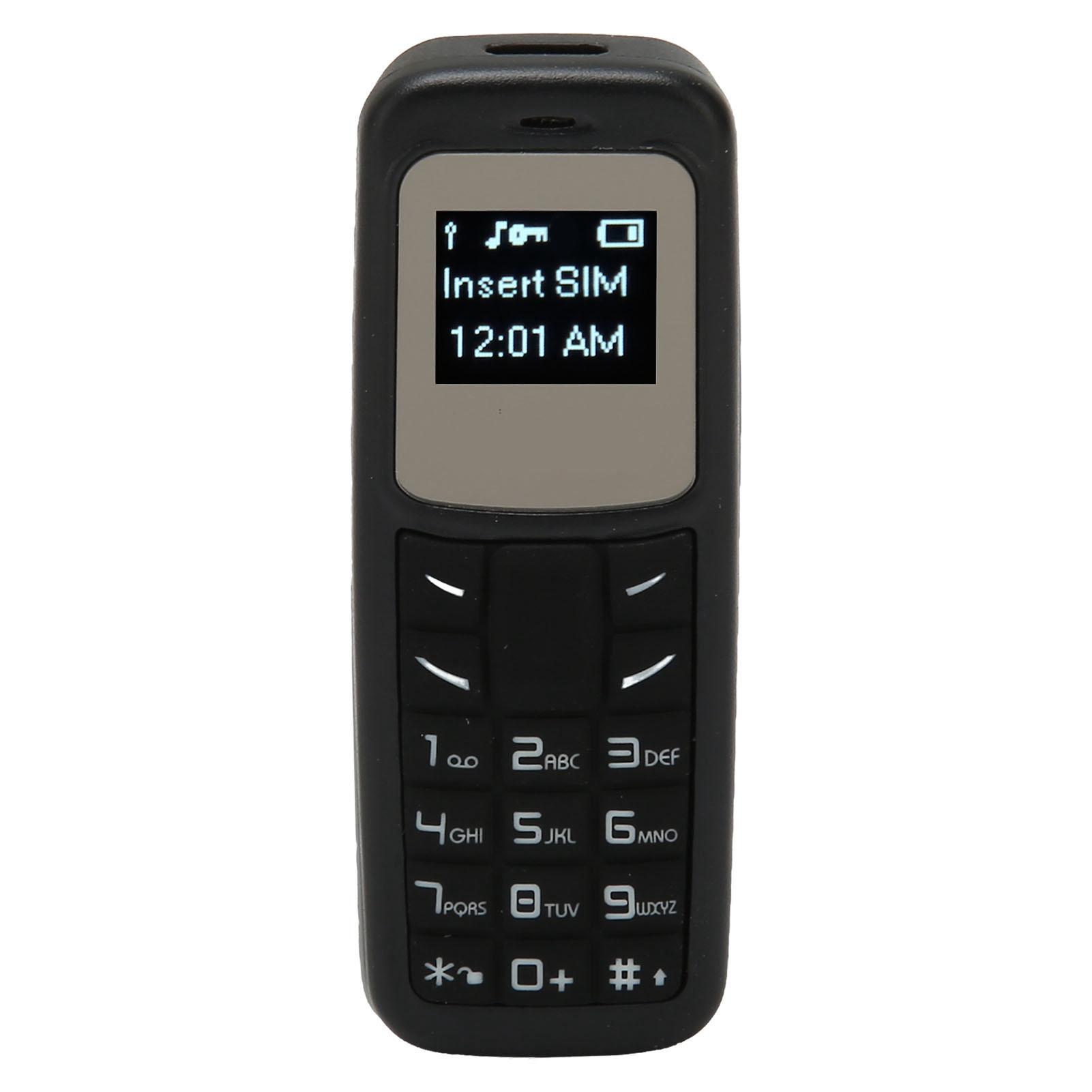 

Мини мобильный телефон Маленький мобильный телефон Bluetooth гарнитура номеронабиратель с ушным крючком поддержка SIM чёрный