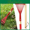 Kids Rake Hardwood Handle With Vibrant Color Head Lightweight Child Size Garden Lawn Rake For Leaves Children Garden Tool Gift