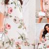 Abito Stampato Chiffon Moda Donna Ampio Girocollo Outfit Estivo