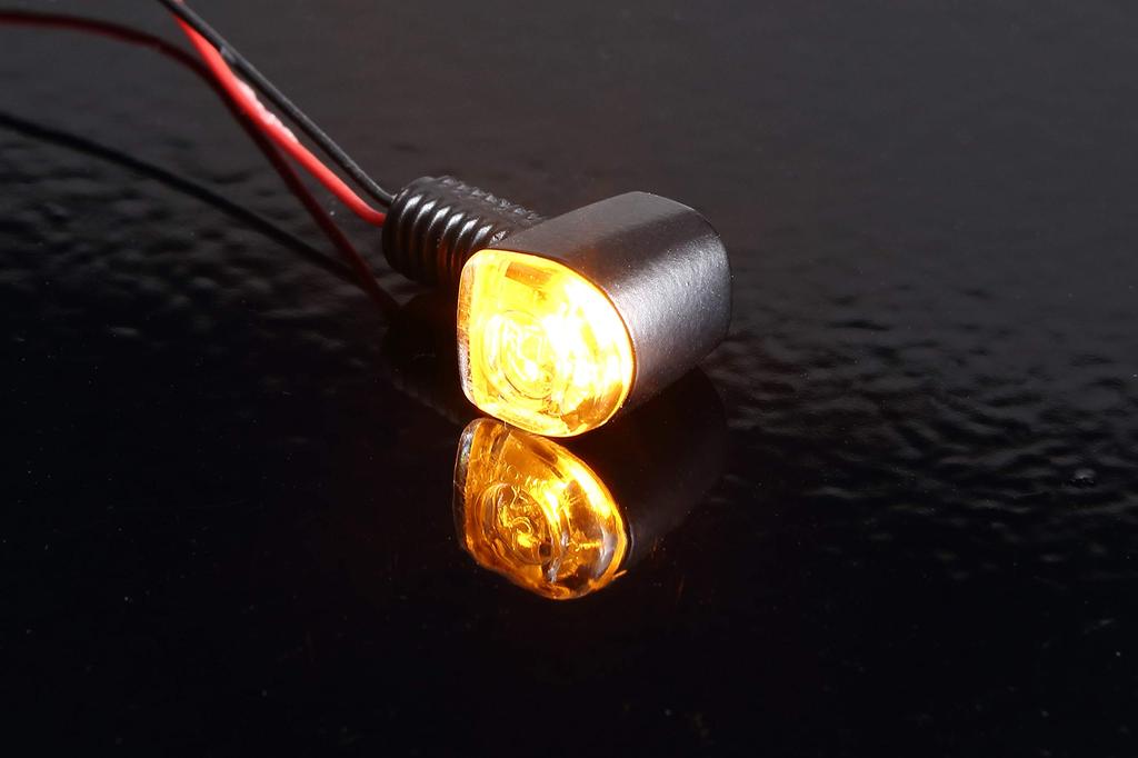 Kijima 219-4017 Motorcycle Turn Signal LED Turn Signal Lamp Nano & Number Side Mount Stay Set, Universal