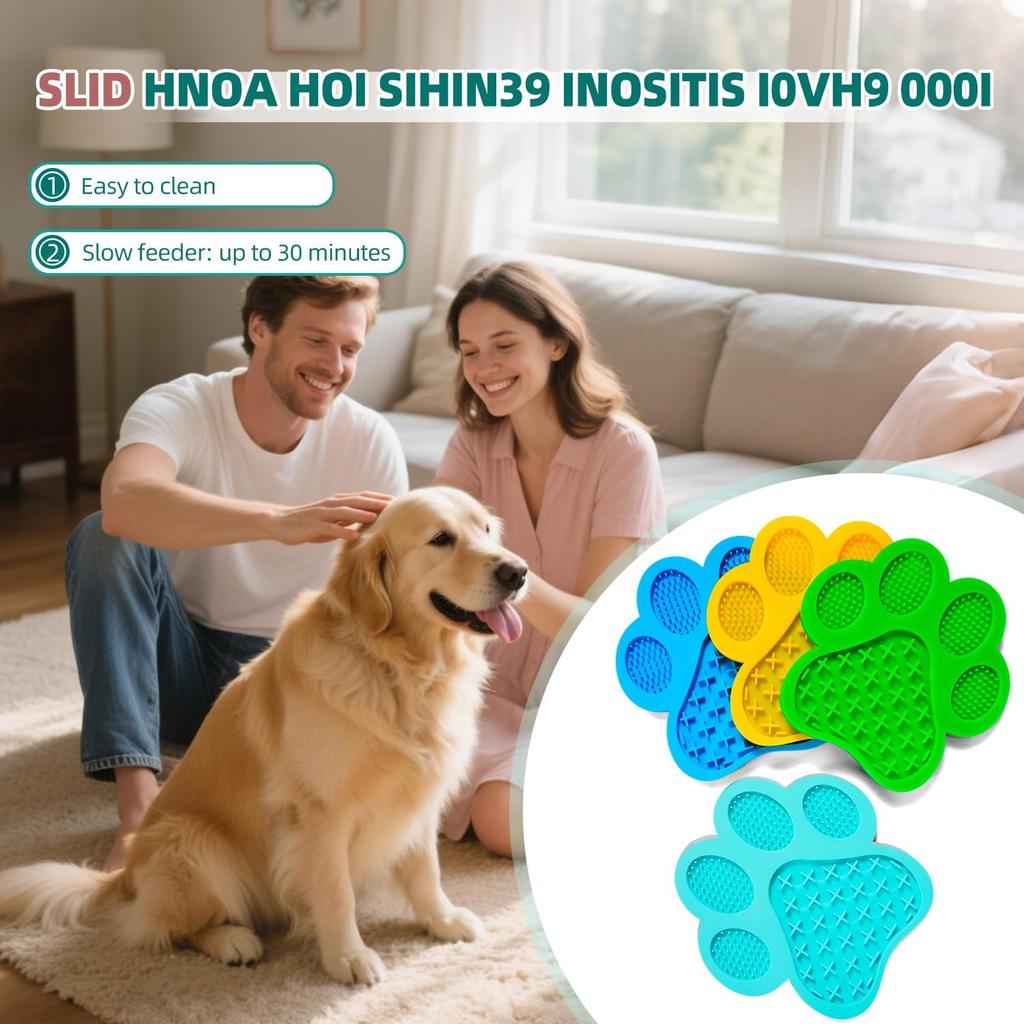 Lick Pad for Dogs Non-Slip Strong Suction Cup Fixed Soothing Toys Pet Grooming Bath Soothing Toys Anti-Anxiety Distraction Reble Reble Treats Can be