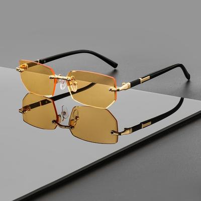 Quadratische Sonnenbrille Damen Herren Klassisch Vintage Mode Persönlichkeit Brille Stilvoll Lässig Minimalistisch