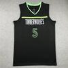 Mens Minnesota Timberwolves 5 Anthony Edwards Embroidered Basketball Jersey Cotton Blend Performance Sportswear