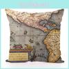 Premium Quality Home World Map Print Throw Pillow Case For Elegant Sofa Decor