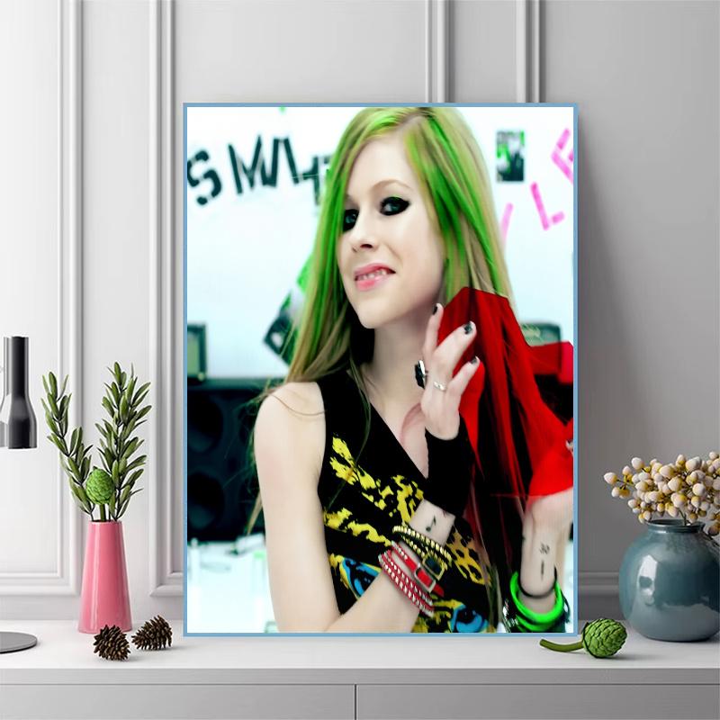 Avril Lavigne Pattern 3pcs 100% Round Full Drill 5D DIY Diamond Painting Embroidery Cross Stitch Rhinestone Décor