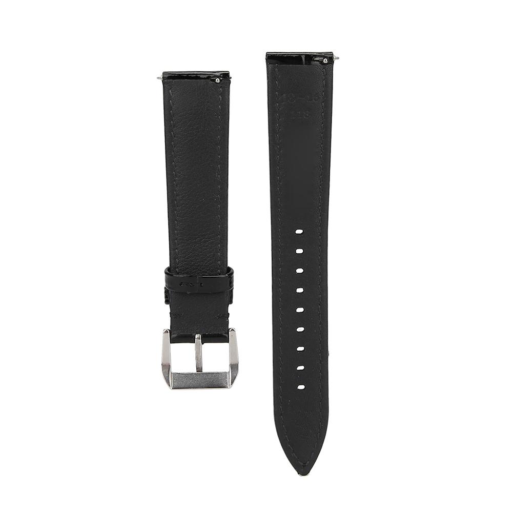 Universal Men Women Adjustable PU Leather Watch Band Strap Replacement 18mmBlack