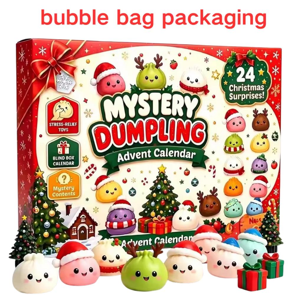 Calendario dell'Avvento Squishies di Natale 2026 24 Giorni Conto alla Rovescia Giocattoli Squishy Raviolo Lento Rialzo Spremere Fidget Sensoriale Decorazione Regalo