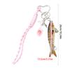 Articulated Fishing Lure Keyring Flexible Body Handmade Keychain Decoration Bag Accessory for Fishing Enthusiast