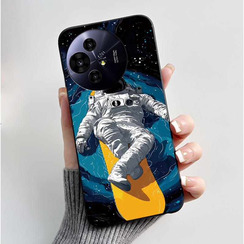 Hülle für TCL 50 NxtPaper 5G / 50 Pro NxtPaper 5G Hülle Luxus Drache Süß Cool Jungen Mädchen Schwarz Matt Weiches Silikon Rückabdeckung