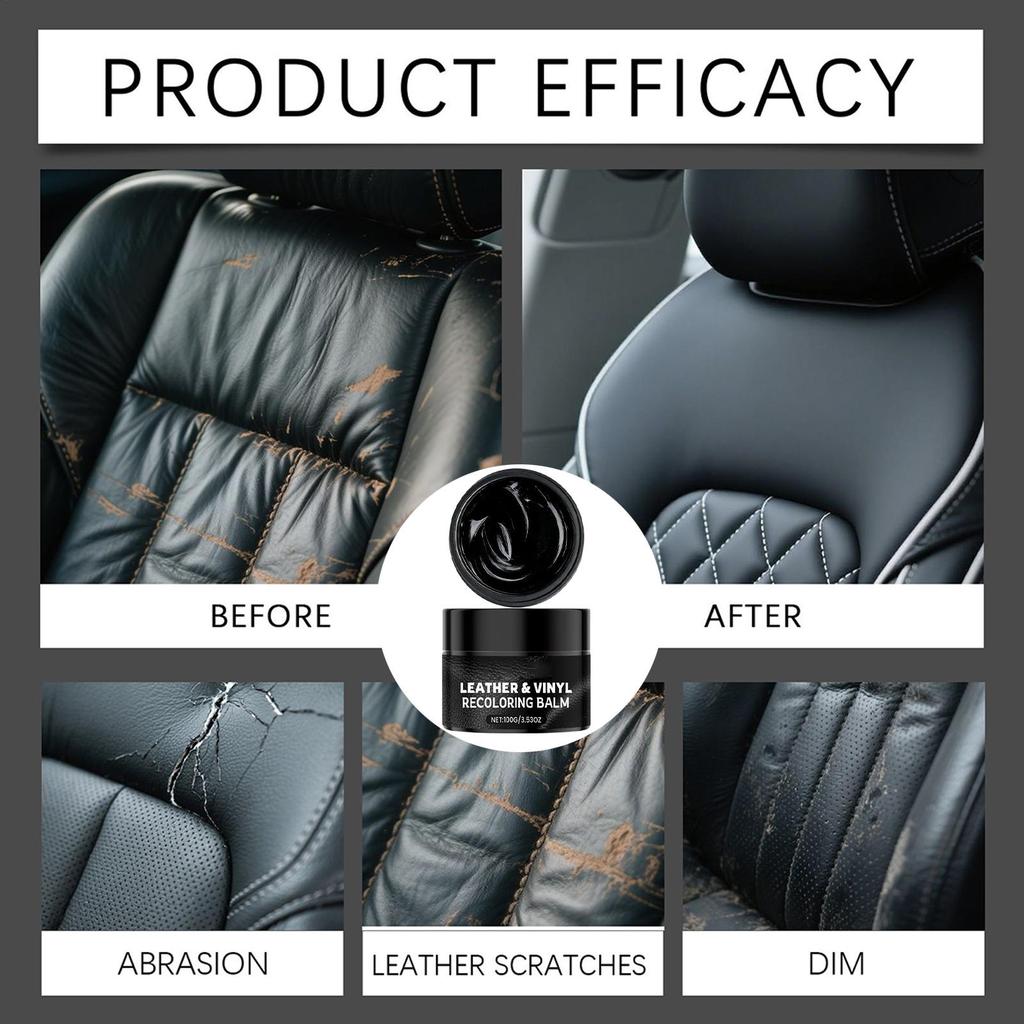 Leather Scratch Repair Balm 100g Filling & Conditioning Cream With Sponge Leather Care For Furniture Car Seats Couch Bags Jacket