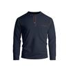 Men's Solid Color Stand Collar Henley Shirt, Long Sleeve Business Casual Sports Top, Spring Summer Daily Versatile Pullover T-Shirt