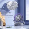 Compact Folding Desktop Fan & Desk Lamp with Wall-Mount, Rechargeable Battery, Digital Display, Ideal for Office or Dorm