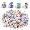 20 Stück/Los Jingdezhen Keramikperlen Quadratisch Blume Lose Abstandshalterperlen Für Schmuckherstellung DIY Armband Halskette Ohrring Zubehör