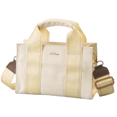 Geantă de mână Mică Pânză Pânză Pătrată 2 moduri Crossbody Geantă de umăr Seria Serena [Cleria] Femei [CL-25160] (Alb mătăsos)