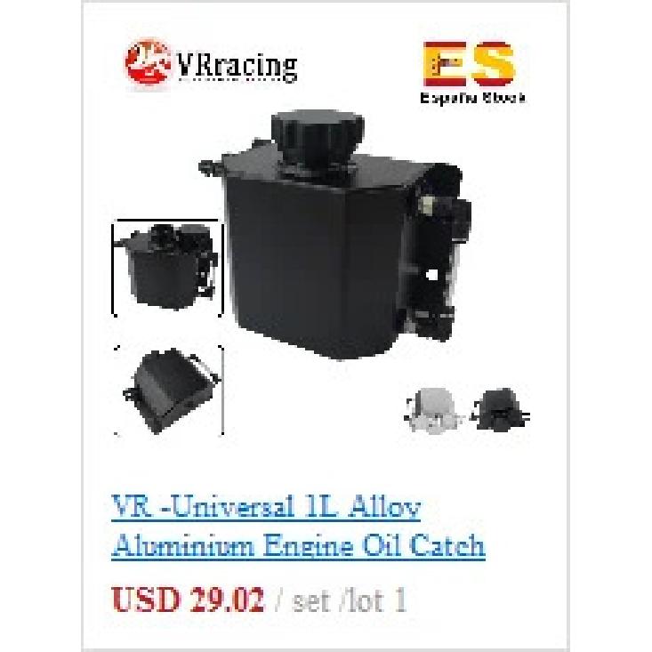 Universal Racing Baffled 3 port Oil Catch Can Tank Air Oil Separator With Removable Valve 3-hole Oil Kettle