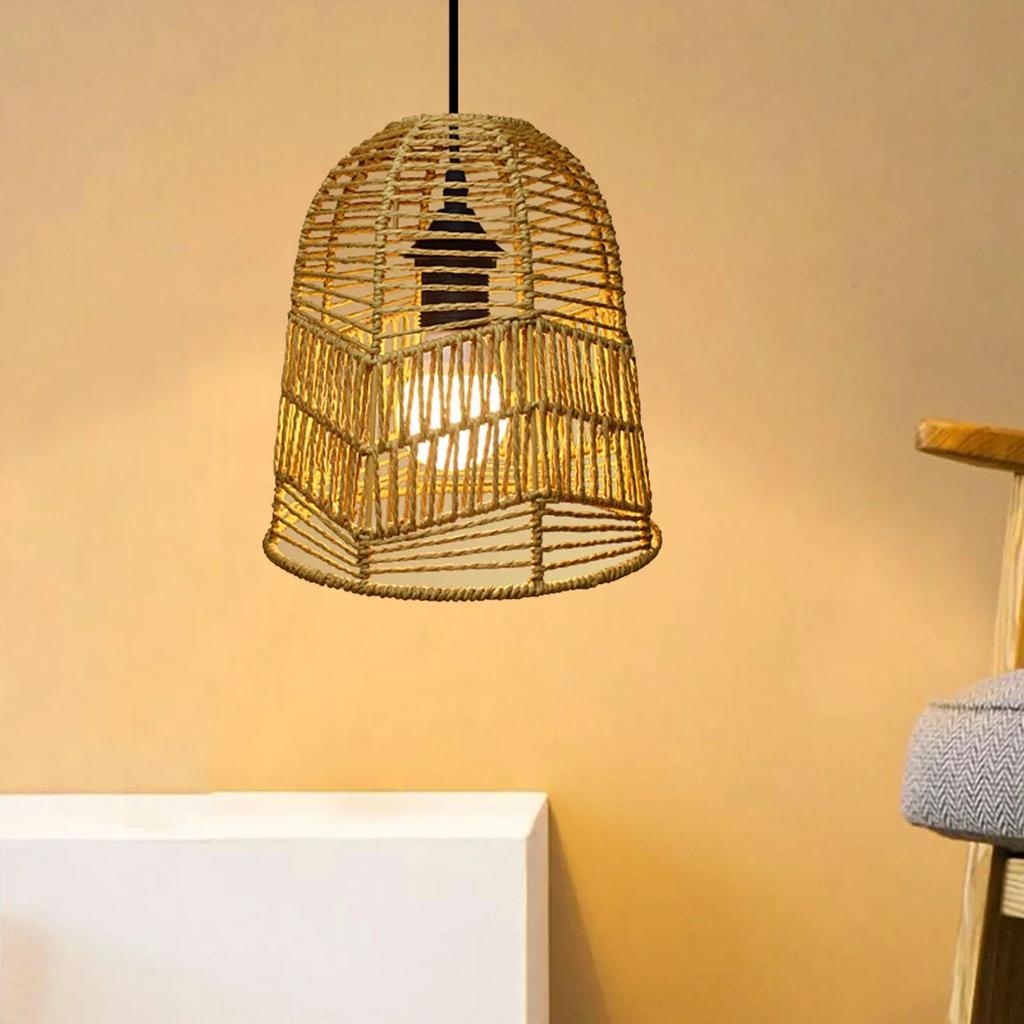 Vine Woven Chandelier Led Suspended Sunshade Light Multifunctional Restaurant Bar Decoration Lamp Lighting for Living Room
