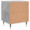 Nightstand Concrete Gray 40 X 35 X 47.5 Cm Particleboard