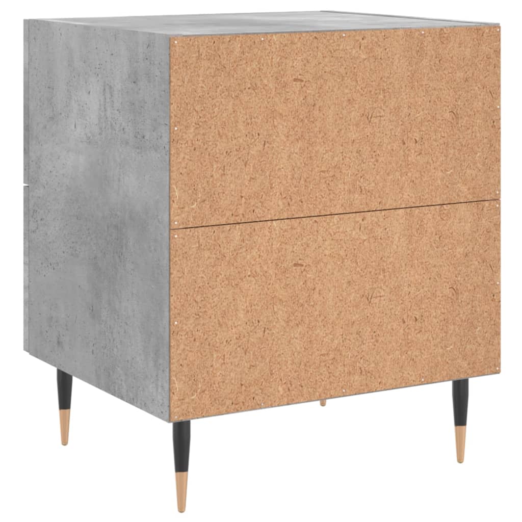 Nightstand Concrete Gray 40 X 35 X 47.5 Cm Particleboard