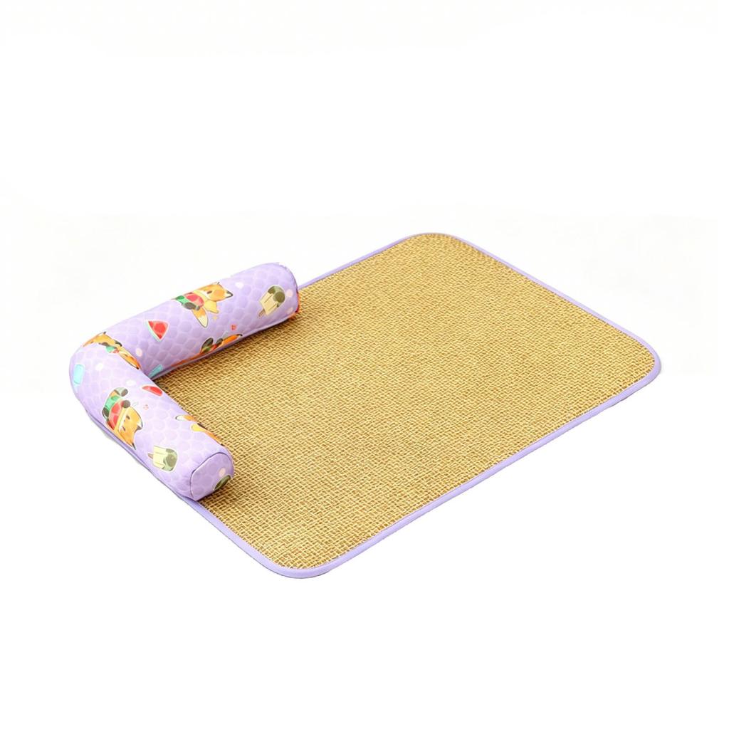 Summer Pet 5040 Cm - Breathable Natural for Dogs and Cats, Wicker Pet Bed Pad for Crate or Floor