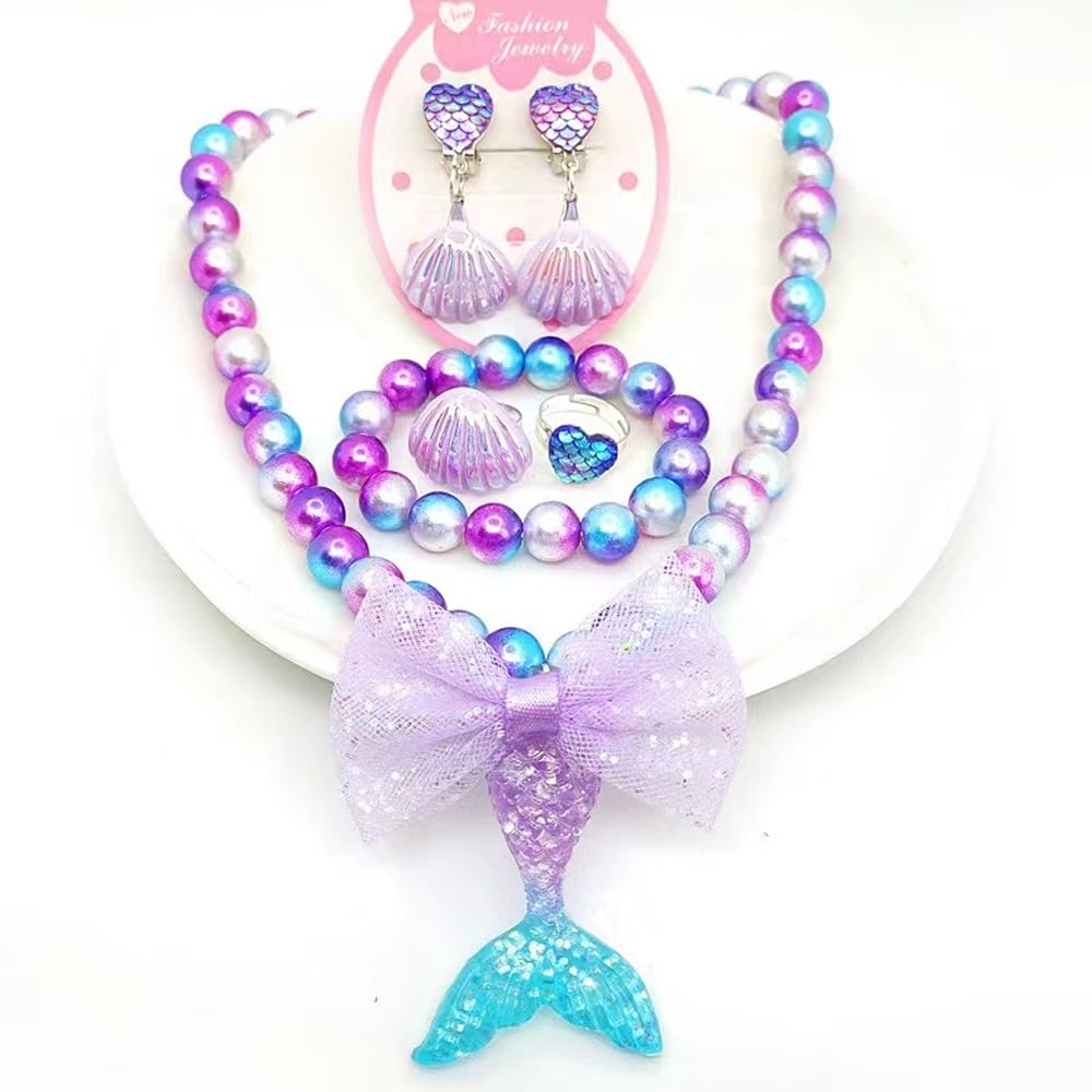 KOCEKID Luxury Mermaid Dress Disney Princess Halloween Kids Stage Christmas Gift Ariel-style Dress, Kids' Set, Ariel-style Cosplay, Kids' Dress,