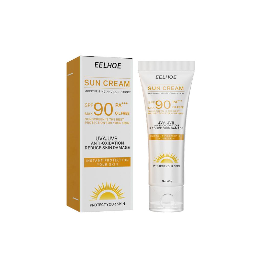 EELHOE Sunscreen Cream Moisturizing Protection Face Body Skin Care Lightweight Non-Greasy Summer 50g Less