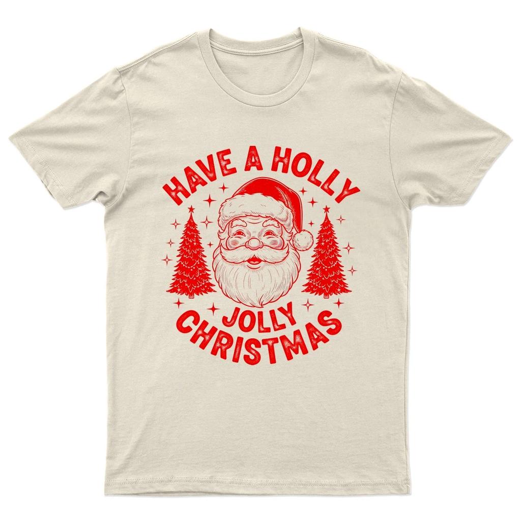 Have A Holly Jolly T-Shirt Unisex Gift Retro Funny Womens Vintage Mens