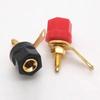 1Set Gold Plated Banana Plug Socket 4mm Audio Connector Speaker Adapter Terminal  Amplifier Video