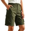 Casual Kleurrijke Elastische Taille Cargo Shorts voor Dames met Zakken voor Zomerse Buitenactiviteiten