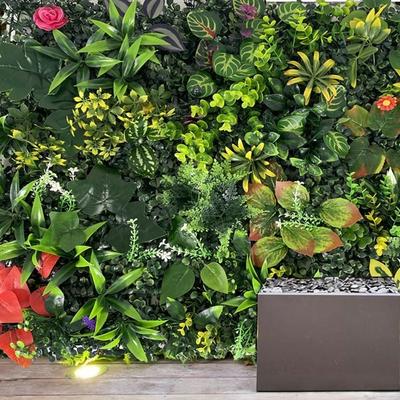 DIY Künstliche Pflanze Wandpaneel Blume Ewiges Leben Simulation Ahorn Pflanze Blatt Lebensecht UV-Schutz Fake Grünes Gras Matte