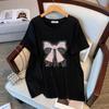 Plus Size Round Neck Mid-Length Loose Short-Sleeve Women's T-Shirt (Sizes 200/300/350 jin) - Style 6509
