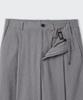 Musinsa Standard Crinkle One-Pleat Wide Elastic Pants [Gray]
