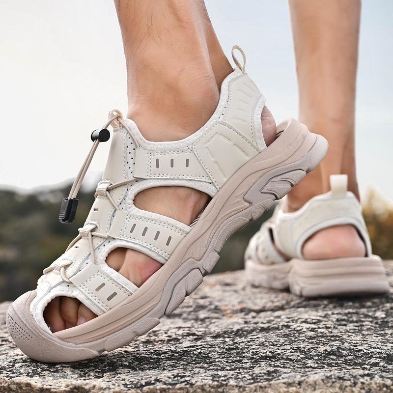 TUINANLE Men's Sandals: Breathable Openwork Design, Outdoor Casual Beach Shoes, Comfortable Men's Walking Shoes