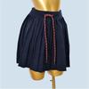 Preppy Style Drawstring Lace Elastic Waist A- Line Skirt Women's Spring and Autumn Western Style Slimming Pleated Skirt Knitting Short Skirt