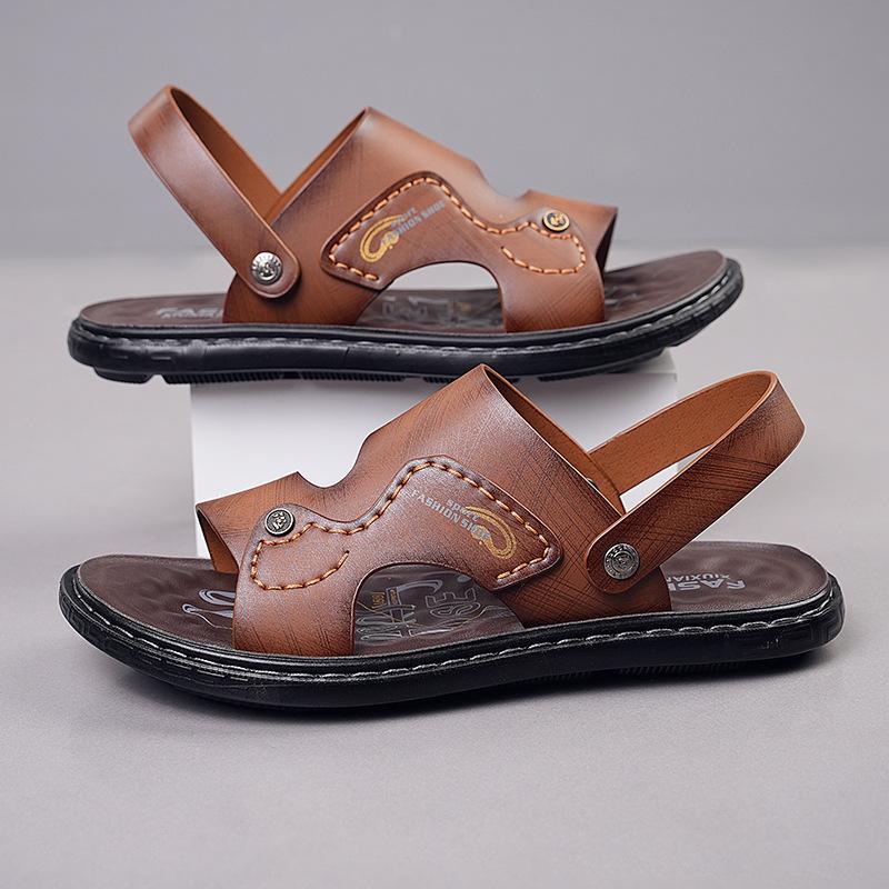 Sandals men's trendy wear-resistant outer wear dual-purpose slippers men's casual versatile summer new non-slip soft-soled beach shoes
