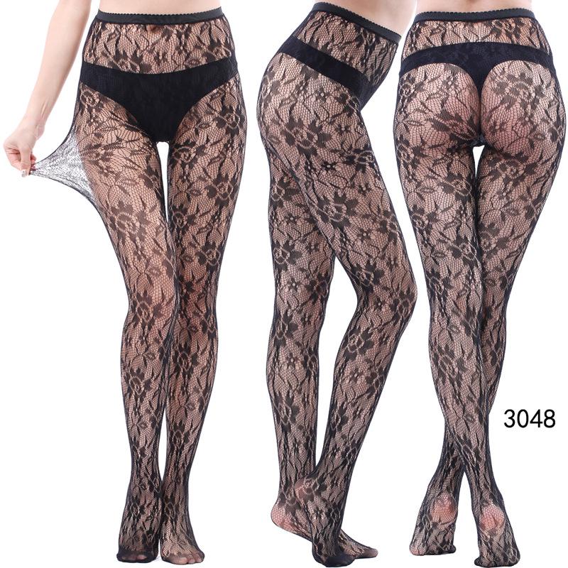 European & American Fashion Fishnet Pantyhose with Sexy Tattoo Lace Design