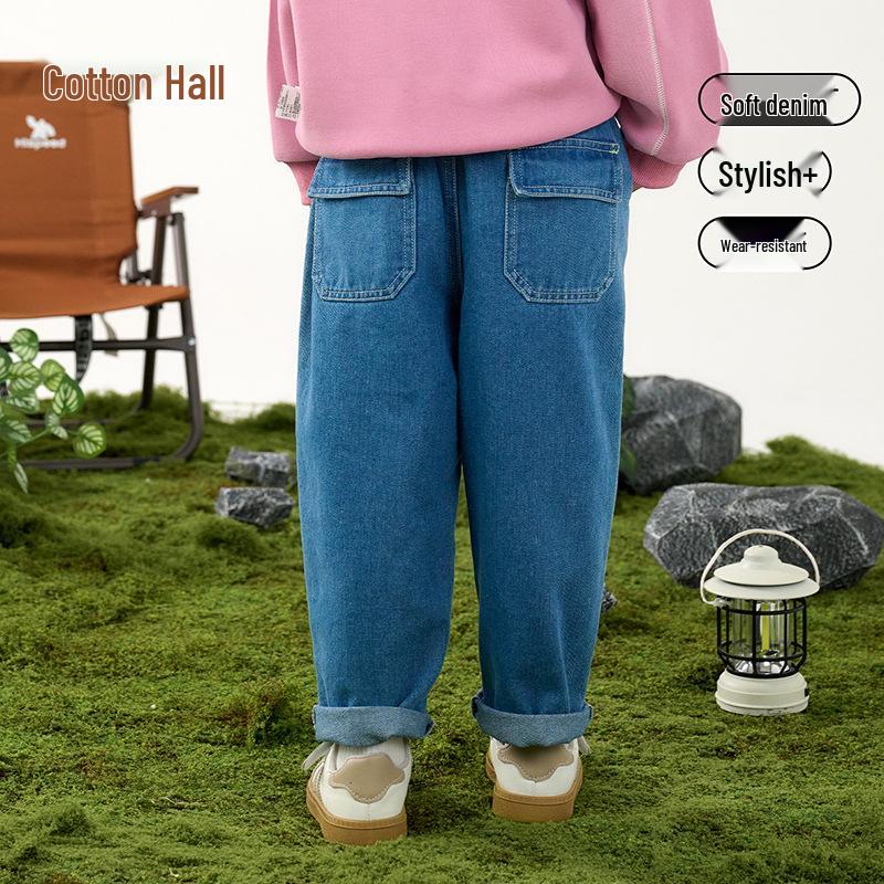 Soft Denim Kids' Jeans - Durable, Wear-resistant, Trendy Baby Pants for Spring and Autumn